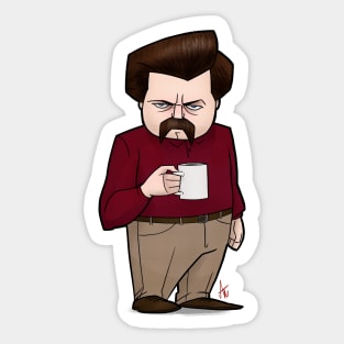 Ron Swanson Parks and Recreation Sticker